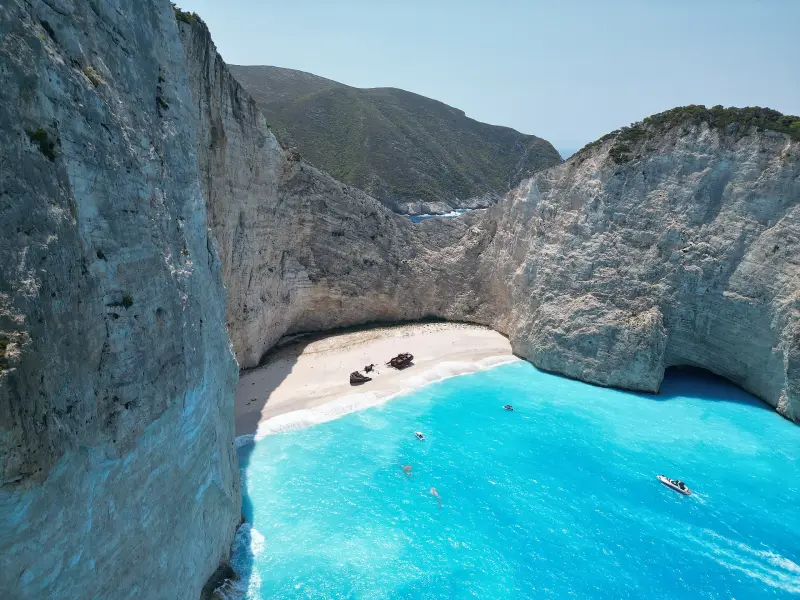 Αεροφωτογραφία του Ναυαγίου στη Ζάκυνθο